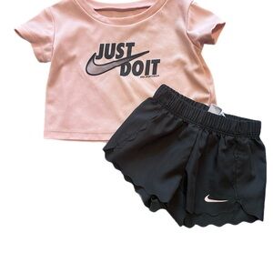 Nike Pink and Black Kids Matching Set